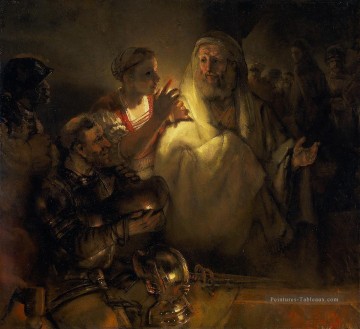 le démenti de Peter 1660 Rembrandt Peinture à l'huile